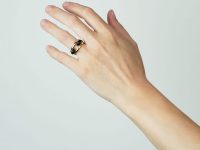 French 18ct Gold & Onyx Ring by Mauboussin