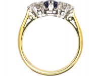 18ct Gold, Sapphire & Diamond Three Stone Ring