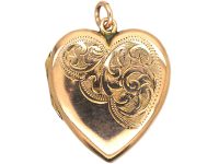 Edwardian 9ct Back & Front Heart Shaped Locket