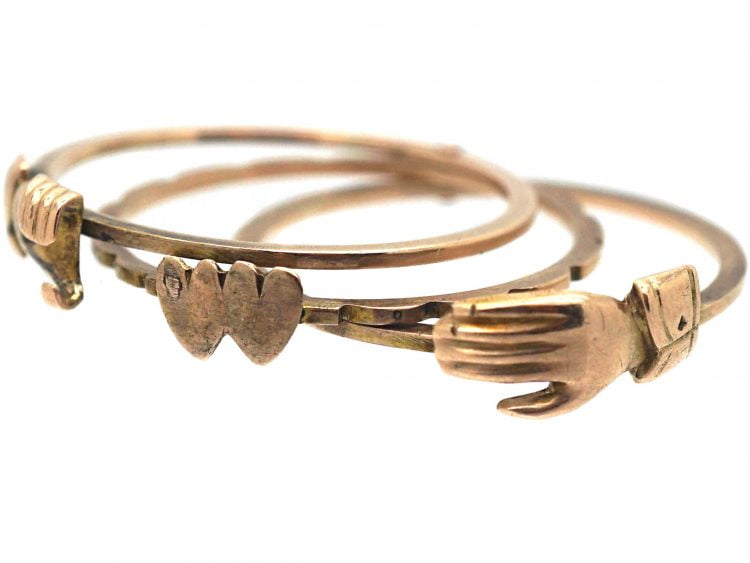 Victorian 15ct Gold Fede Ring