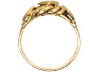 Edwardian 18ct Gold Knot Ring set with Three Diamonds