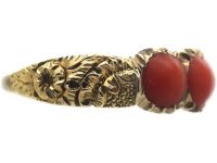 Georgian 15ct Gold & Coral Ring