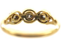 Art Deco 18ct Gold & Platinum, Three Stone Diamond Ring