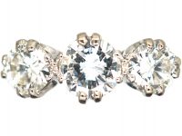 Art Deco 18ct Gold & Platinum, Three Stone Diamond Ring