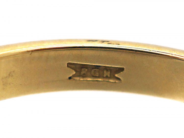 18ct Gold, Sapphire & Diamond Three Stone Ring