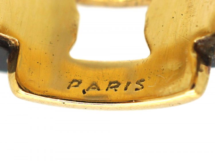 French 18ct Gold & Onyx Ring by Mauboussin