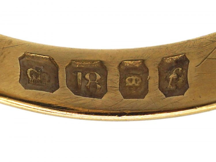 18ct Gold Signet Ring set with a Bloodstone