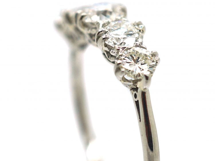 Art Deco Platinum Five Stone Diamond Ring