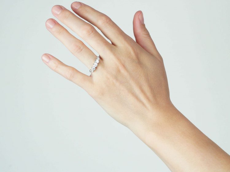 Art Deco Platinum Five Stone Diamond Ring