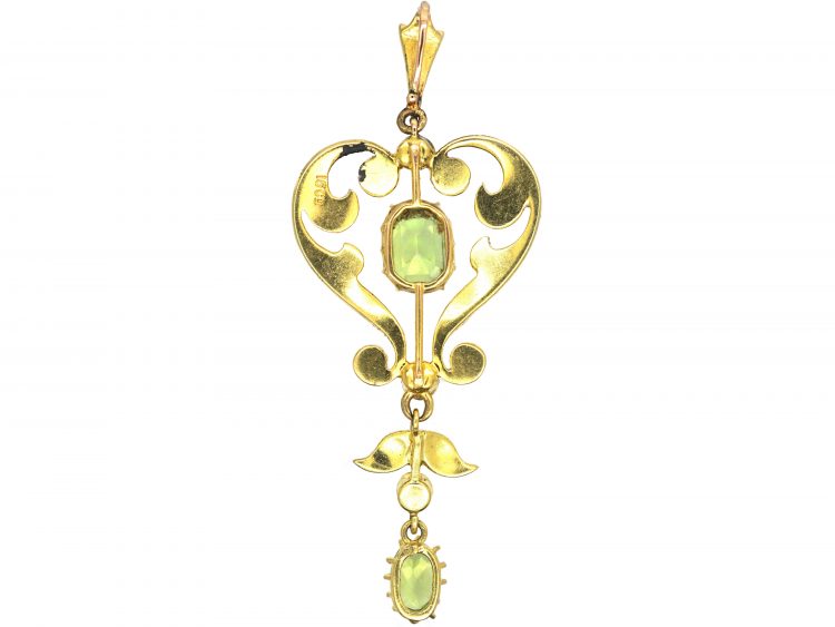 Edwardian 15ct Gold Suffragette Pendant
