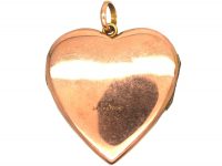 Large Edwardian 9ct Back & Front Heart Shaped Locket