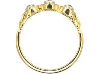 Art Deco 18ct Gold & Platinum, Three Stone Diamond Ring