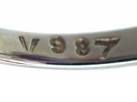Art Deco Platinum, Rose Cut Amethyst & Diamond Ring