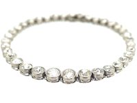 Edwardian Platinum & Diamond Rivière Bracelet