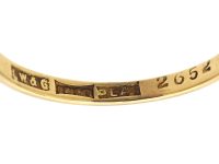 Art Deco 18ct Gold & Platinum, Sapphire & Diamond Three Stone Ring