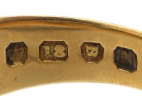 Victorian 18ct Gold & Diamond Solitaire Gypsy Ring