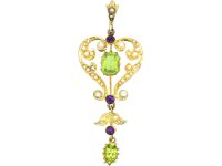 Edwardian 15ct Gold Suffragette Pendant