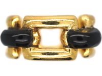 French 18ct Gold & Onyx Ring by Mauboussin