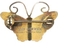 Silver & Yellow Enamel Butterfly by David Andersen