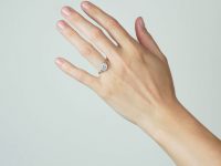Edwardian 18ct Gold & Platinum Diamond Cluster Ring with Diamond Set Shoulders