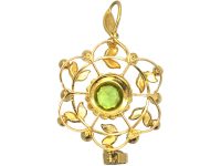 Edwardian 15ct Gold Suffragette Pendant