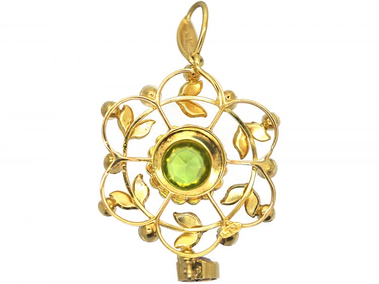 Edwardian 15ct Gold Suffragette Pendant