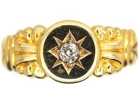 Edwardian 18ct Gold & Diamond Gypsy Ring