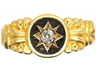 Edwardian 18ct Gold & Diamond Gypsy Ring