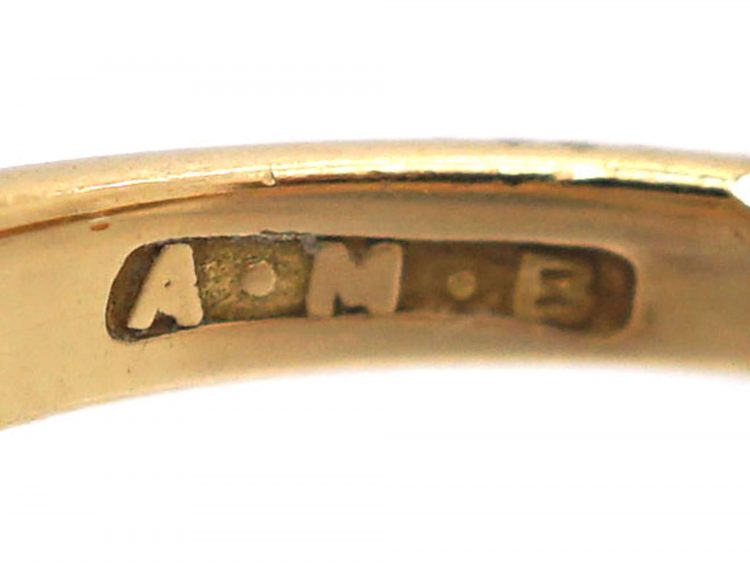 Edwardian 18ct Gold, Five Stone Opal & Diamond Ring