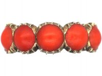 Georgian 15ct Gold & Coral Ring
