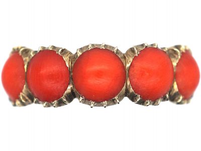 Georgian 15ct Gold & Coral Ring