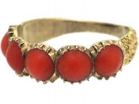 Georgian 15ct Gold & Coral Ring