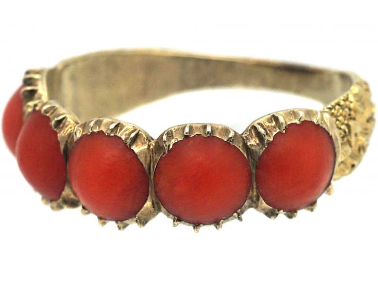 Georgian 15ct Gold & Coral Ring