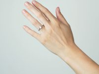 Art Deco Diamond Solitaire Ring with Diamond Set Shoulders