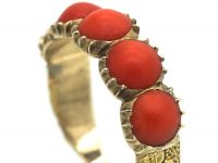 Georgian 15ct Gold & Coral Ring