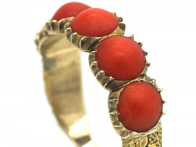 Georgian 15ct Gold & Coral Ring