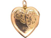 Edwardian 9ct Back & Front Heart Shaped Locket