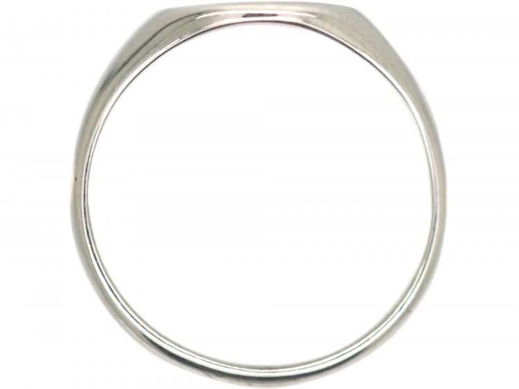 18ct White Gold Signet Ring with Intaglio of a Griffin