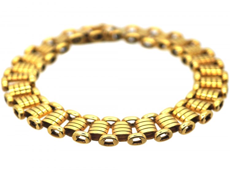 Edwardian 15ct Gold Articulated Bracelet