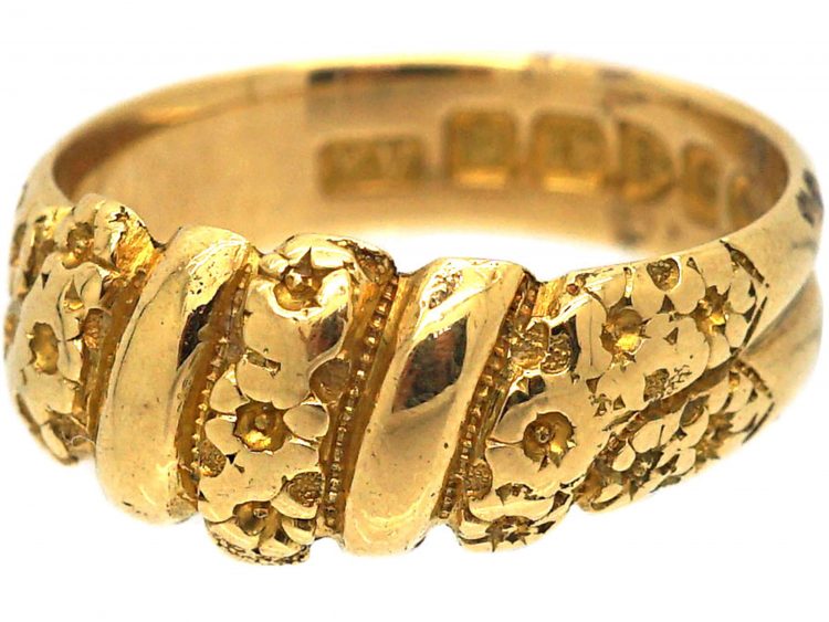 Edwardian 18ct Gold Keeper Ring