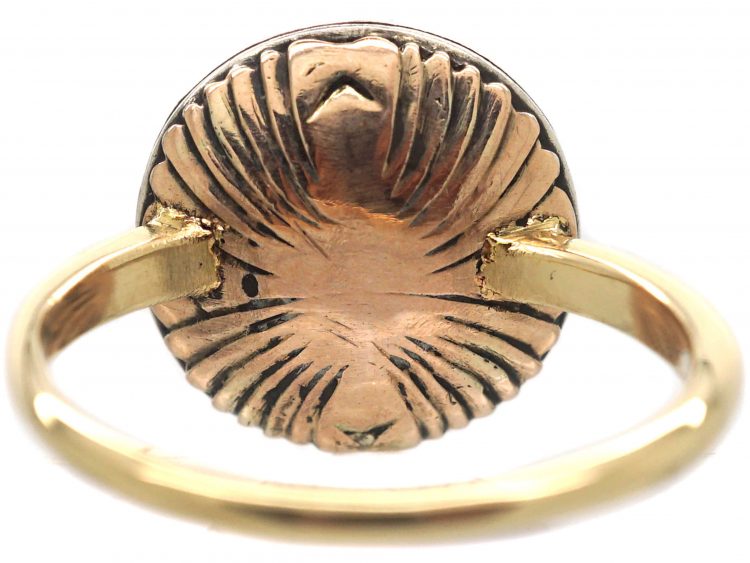 Georgian Gold, Foiled Citrine & White Topaz Cluster Ring