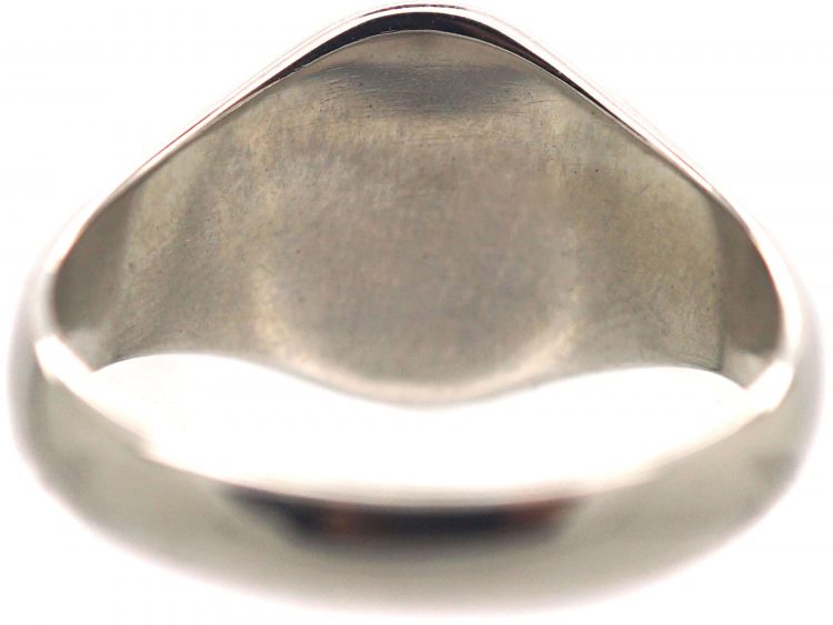 18ct White Gold Signet Ring with Intaglio of a Griffin