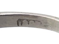 Edwardian 18ct White Gold, Three Stone Ruby & Diamond Triple Cluster Ring