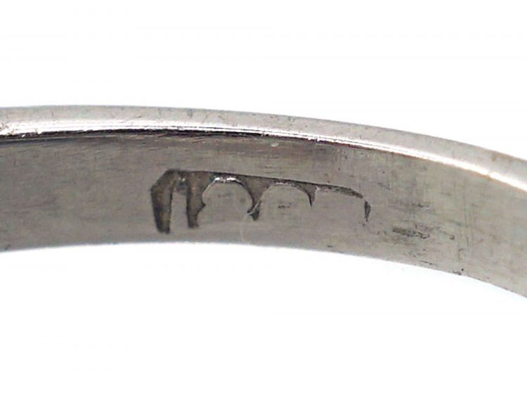 Edwardian 18ct White Gold, Three Stone Ruby & Diamond Triple Cluster Ring