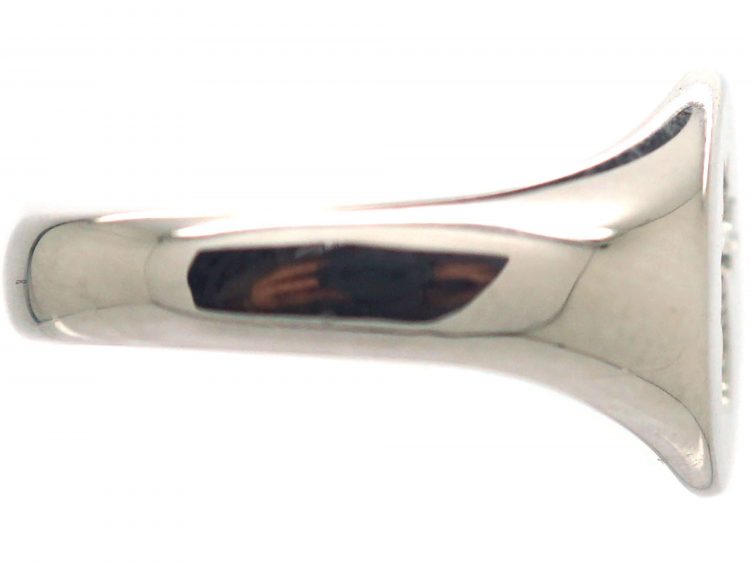 18ct White Gold Signet Ring with Intaglio of a Griffin