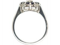 18ct White Gold, Sapphire & Diamond Cluster Ring