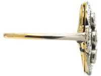 Art Deco 18ct Gold & Platinum, Diamond Navette Shaped Ring