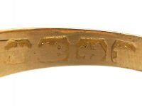 Edwardian 18ct Gold & Diamond Gypsy Scroll Design Ring