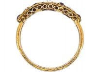 Early Victorian, 15ct Gold, Ruby & Rock Crystal Ring