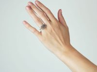 18ct Gold, Silver & Diamond Lover's Knot or Stafford Knot Ring